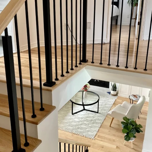 Plancher EXO concept escalier fer metal construction